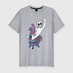 Мужская slim-футболка Marshmello x Llama