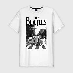 Футболка slim-fit The Beatles: Mono Abbey Road, цвет: белый