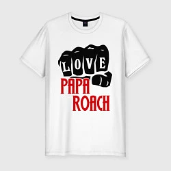 Мужская slim-футболка Love Papa Roach