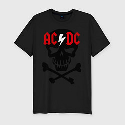 Футболка slim-fit AC/DC Skull, цвет: черный