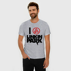 Футболка slim-fit I love Linkin Park, цвет: меланж — фото 2