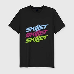 Мужская slim-футболка Skillet Tricolor