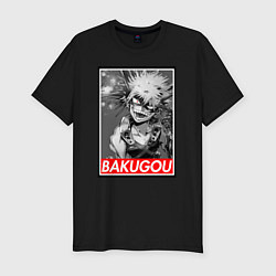 Мужская slim-футболка BAKUGOU monochrome