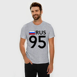 Футболка slim-fit RUS 95, цвет: меланж — фото 2