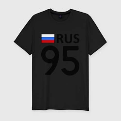Футболка slim-fit RUS 95, цвет: черный