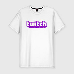 Мужская slim-футболка Twitch Logo