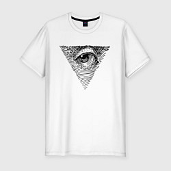 Мужская slim-футболка The well-known eye