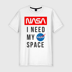 Мужская slim-футболка Nasa i need my space