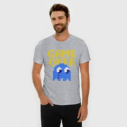 Футболка slim-fit Pac-Man: Game over, цвет: меланж — фото 2