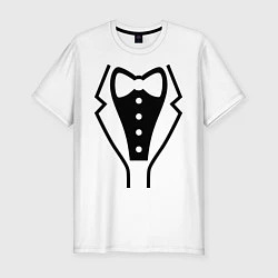 Мужская slim-футболка Класcический смокинг