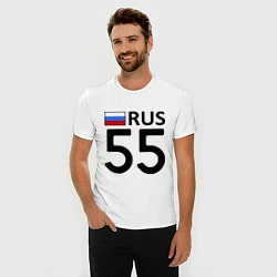 Футболка slim-fit RUS 55, цвет: белый — фото 2