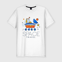 Мужская slim-футболка Space Travel
