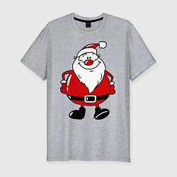 Мужская slim-футболка Дедушка мороз