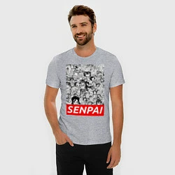 Футболка slim-fit SENPAI, цвет: меланж — фото 2