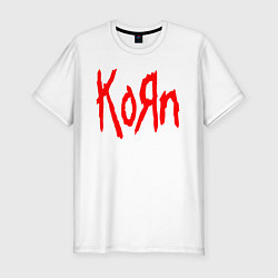 Футболка slim-fit KORN, цвет: белый