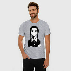 Футболка slim-fit Wednesday Addams, цвет: меланж — фото 2