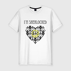 Мужская slim-футболка Шерлок Сердце Im Sherlocked