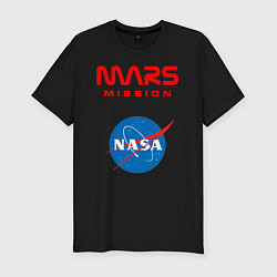 Мужская slim-футболка Nasa Mars mission