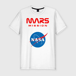 Мужская slim-футболка Nasa Mars mission