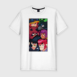 Футболка slim-fit Brawl Stars, цвет: белый