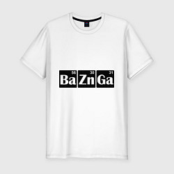 Футболка slim-fit Bazinga, цвет: белый