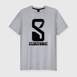 Мужская slim-футболка Scorpions logo