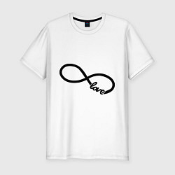 Футболка slim-fit Infinity Love, цвет: белый