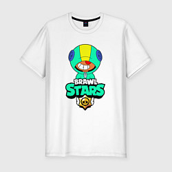Мужская slim-футболка Brawl Stars LEON