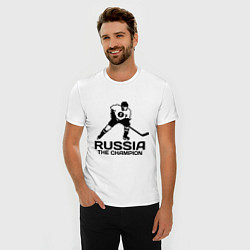 Футболка slim-fit Russia: Hockey Champion, цвет: белый — фото 2