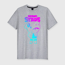Мужская slim-футболка Brawl Stars LEON