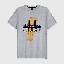 Мужская slim-футболка Лиссабон Португалия