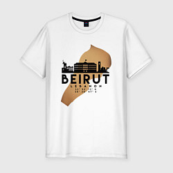 Мужская slim-футболка Бейрут Ливан