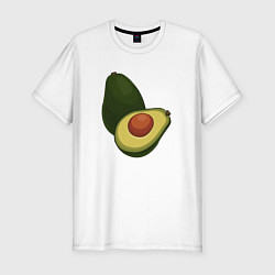 Футболка slim-fit Авокадо, цвет: белый