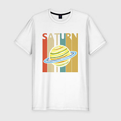 Мужская slim-футболка Сатурн