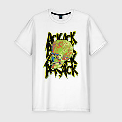 Футболка slim-fit Mars Attack, цвет: белый