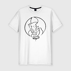 Футболка slim-fit Tribal Demon, цвет: белый