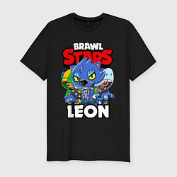 Футболка slim-fit BRAWL STARS LEON, цвет: черный
