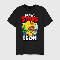Мужская slim-футболка BRAWL STARS LEON