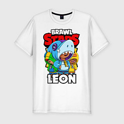 Футболка slim-fit BRAWL STARS LEON, цвет: белый