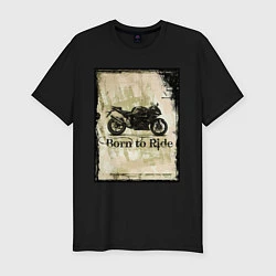 Мужская slim-футболка Born to Ride