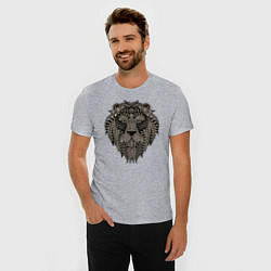 Футболка slim-fit Metallized Lion, цвет: меланж — фото 2