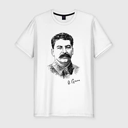 Мужская slim-футболка Товарищ Сталин