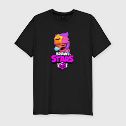 Мужская slim-футболка BRAWL STARS:СЭНДИ