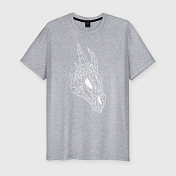 Мужская slim-футболка Череп дракона