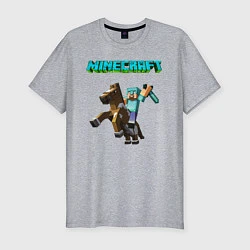 Футболка slim-fit Minecraft, цвет: меланж