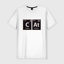 Мужская slim-футболка Cat