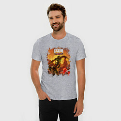 Футболка slim-fit DOOM, цвет: меланж — фото 2
