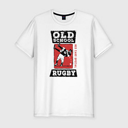 Футболка slim-fit Old School Rugby, цвет: белый