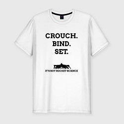 Футболка slim-fit Crouch Bind Set, цвет: белый