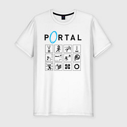 Футболка slim-fit PORTAL, цвет: белый